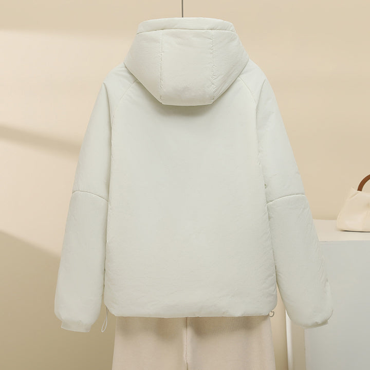 Damen gesteppte Kapuzenjacke mit kurzem Boxy‑Schnitt, verstellbarem Saum und wärmender Wattierung – Célinea