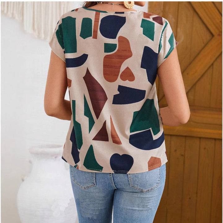 Damen lässige Bluse mit geometrischem Muster Echo Archiv