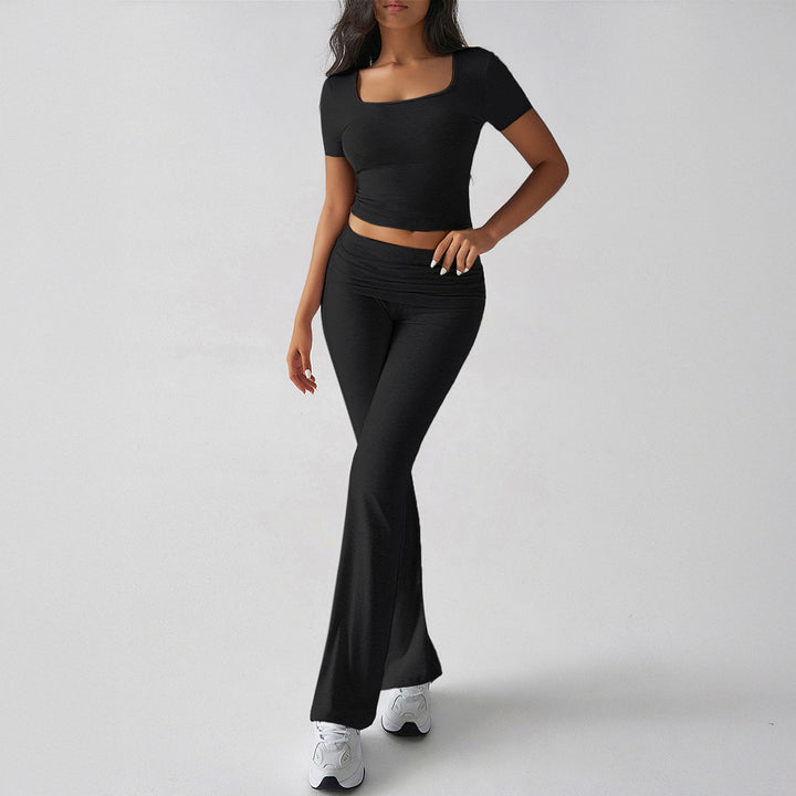 Damen Sportliches Oberteil mit hohen Taillenleggings aktivem Set Echo Archiv