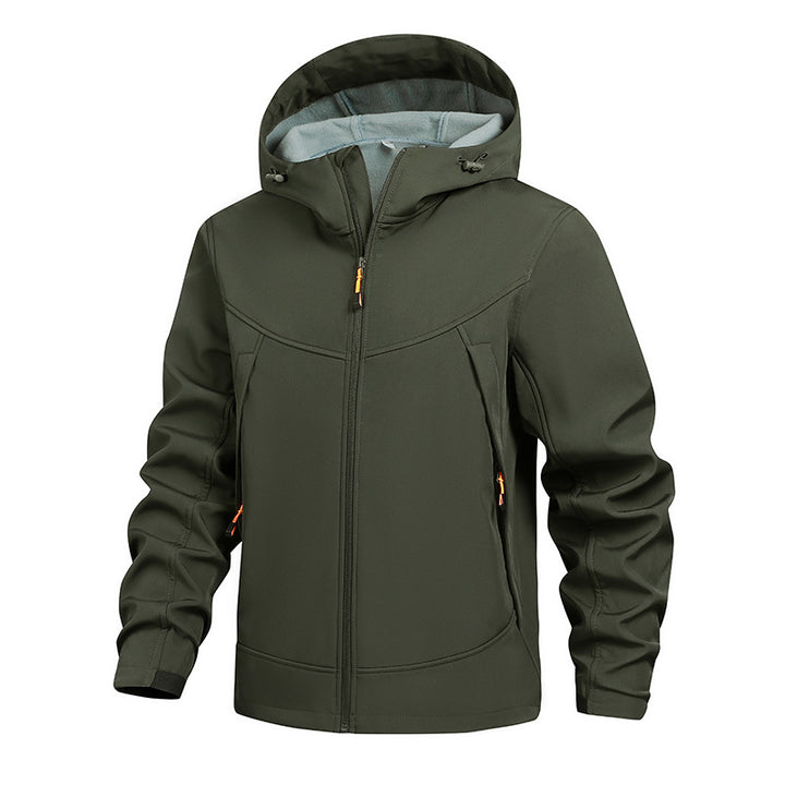 Herren Funktionale Übergangsjacke mit verstellbarem Kapuzenkragen Echo Archiv