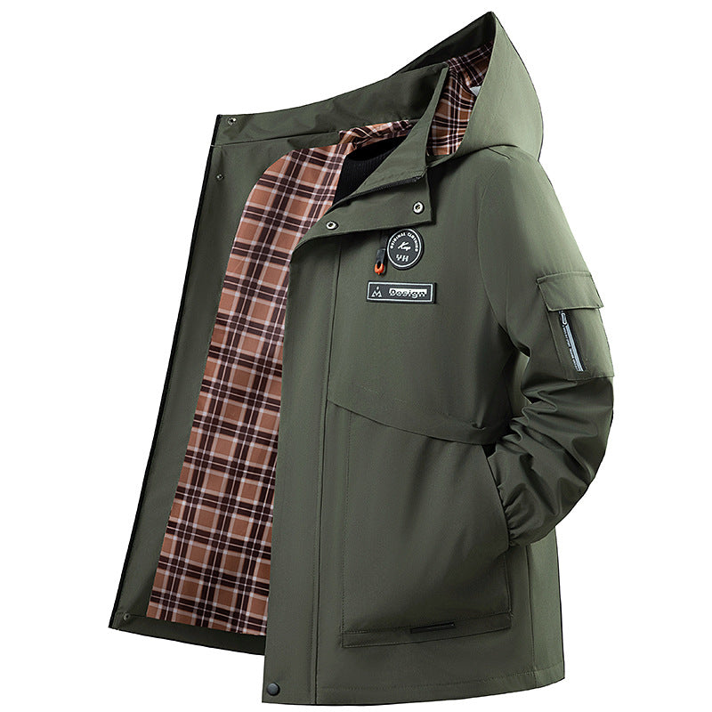 Herren Wasserabweisende Outdoor-Jacke mit verstellbarem Kragen Echo Archiv