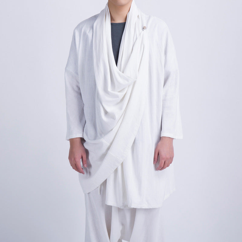 Herren Überwurfjacke mit asymmetrischem Schnitt und dekorativen Details Echoarchiv