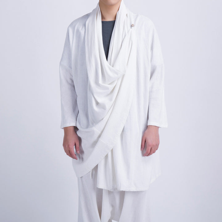 Herren Überwurfjacke mit asymmetrischem Schnitt und dekorativen Details Echoarchiv