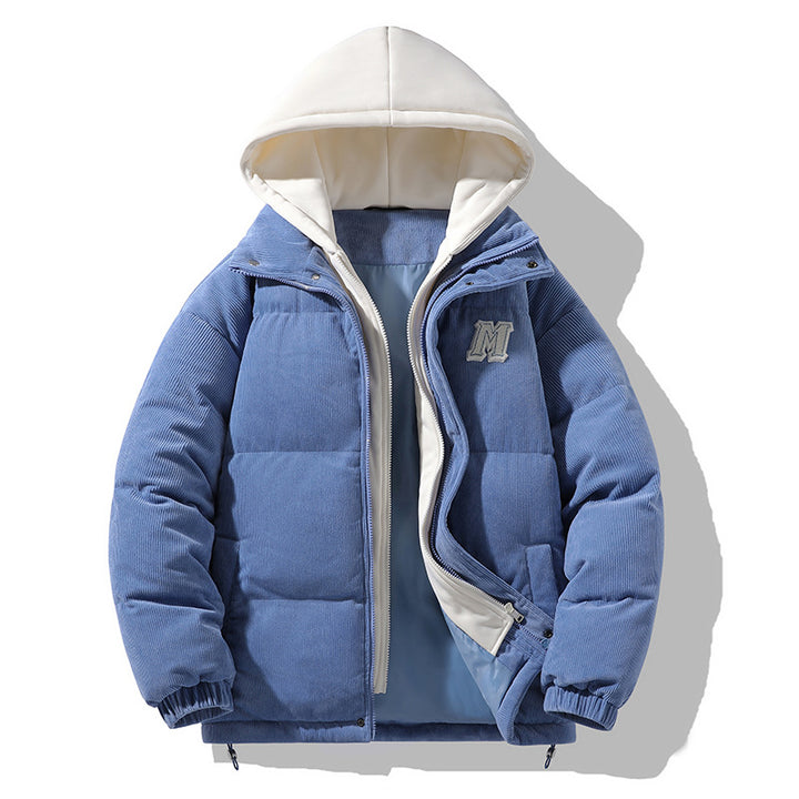 Herren Modische Steppjacke mit Kapuze Echoarchiv