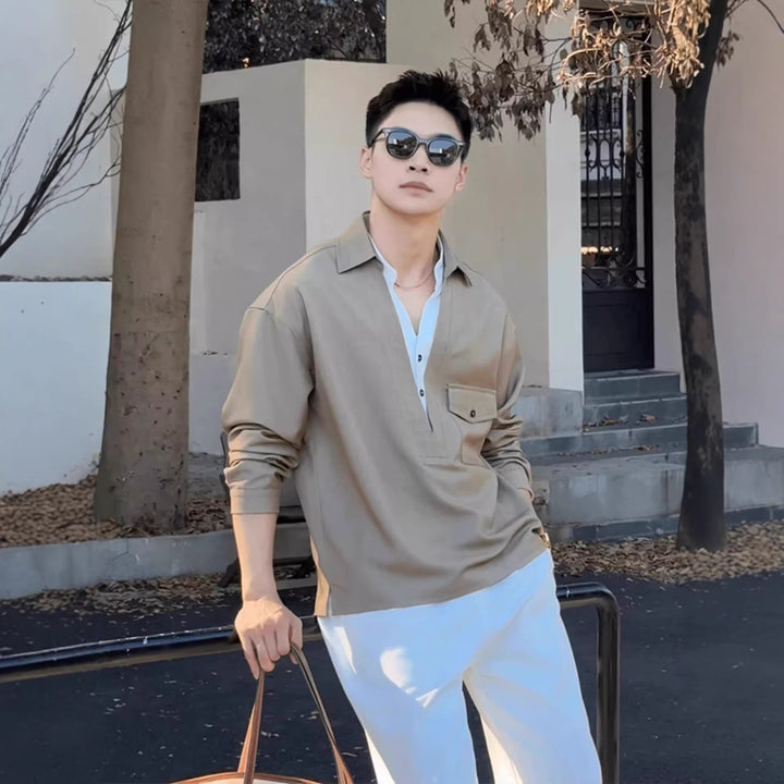Herren Elegante Freizeit-Hemd Echoarchiv