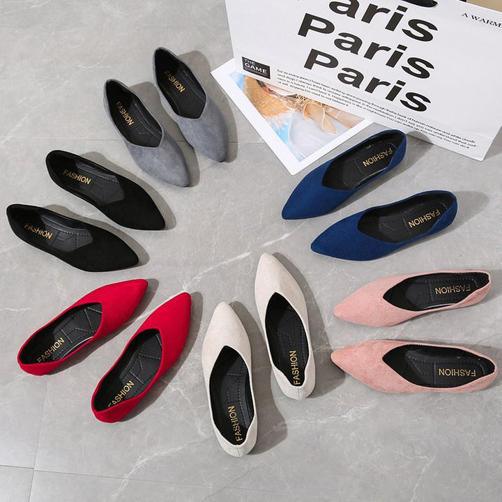 Damen  spitze Ballerina aus Microvelours mit gepolstertem Komfortfußbett Echo Archiv