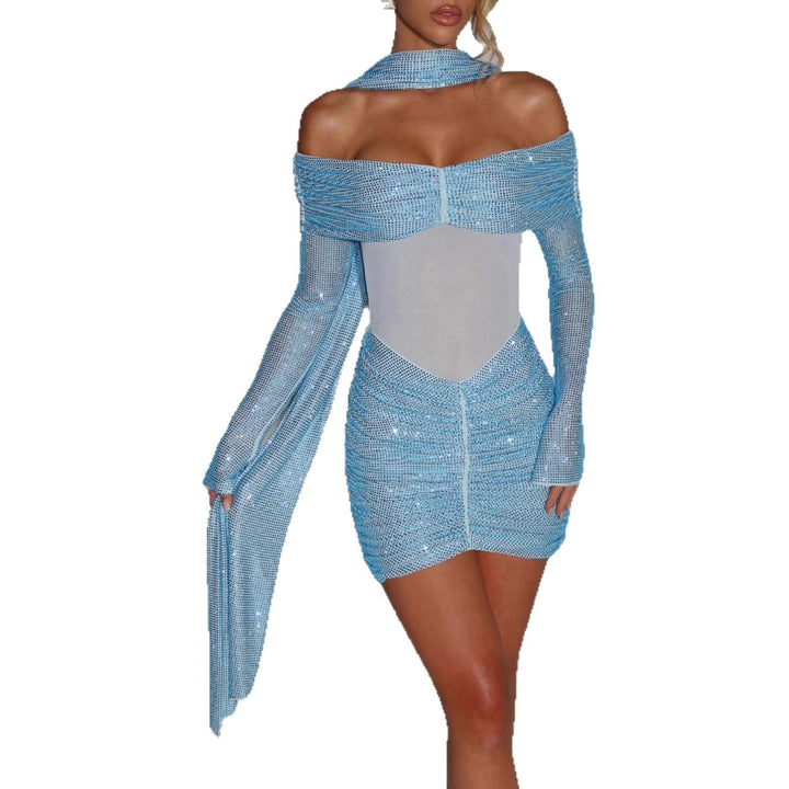 Damen Glamouröses Minikleid mit elegantem Rüschendesign Echo Archiv
