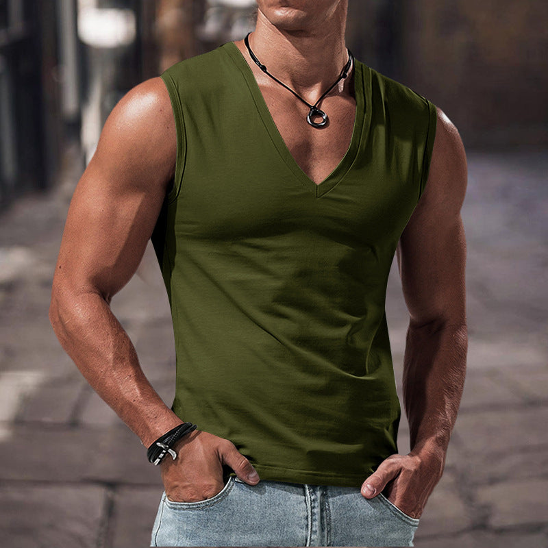 Herren ärmelloses V-Neck Oberteil Echoarchiv
