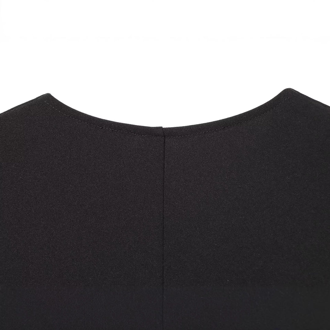 Damen Boxy-Knopfleistenbluse mit V-Ausschnitt und lässiger Oversize-Passform Echoarchiv