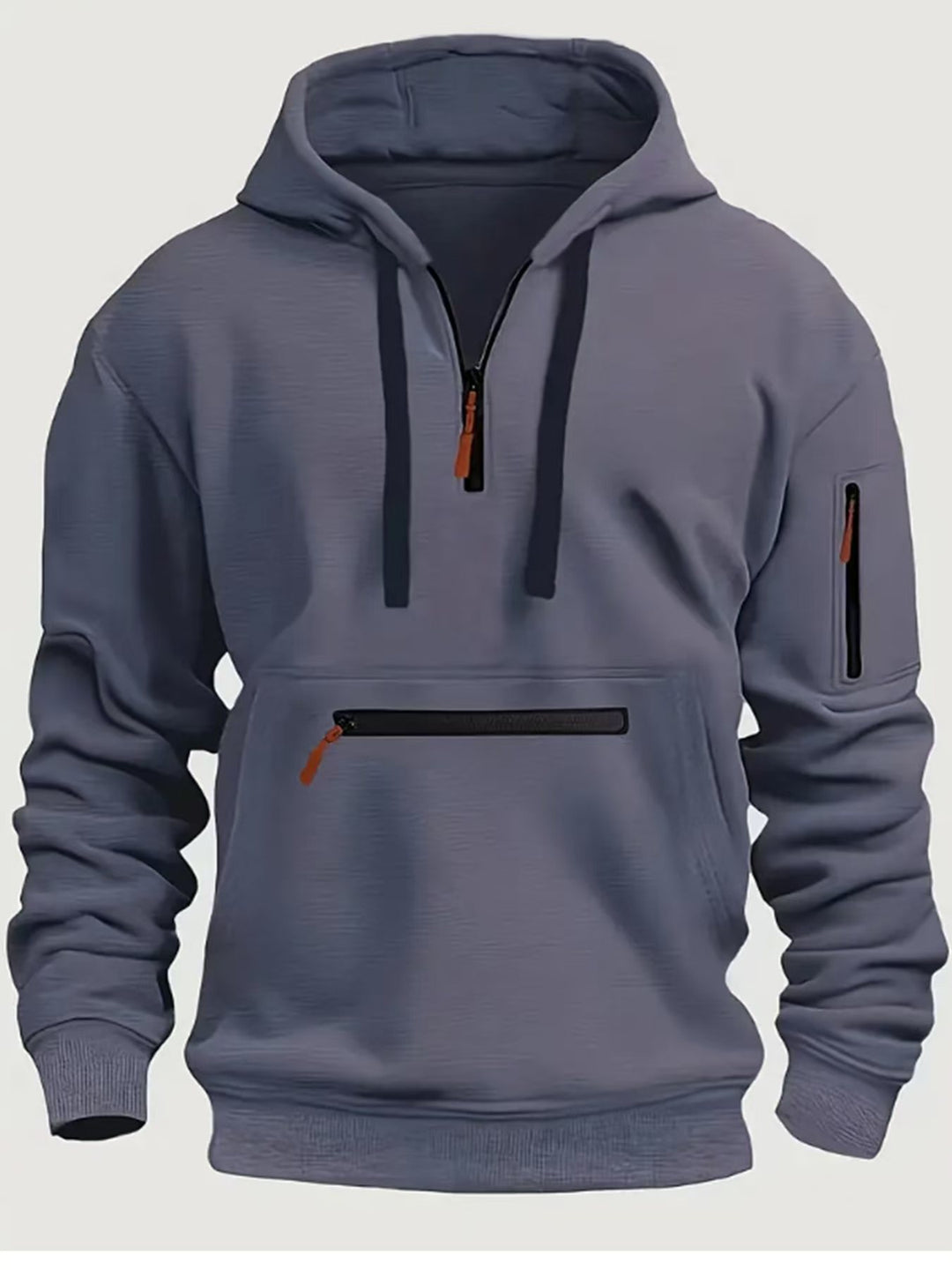 Herren Hoodie mit praktischem Reißverschluss und modernen Design-Elementen Echoarchiv