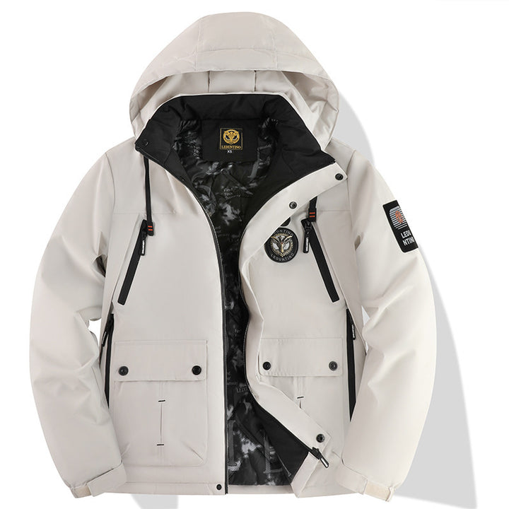 Herren nan urbaner Softshell-Parka mit abnehmbarer Kapuze, verdecktem Zweiwege-Reißverschluss und atmungsaktiver Thermofütterung Echo Archiv