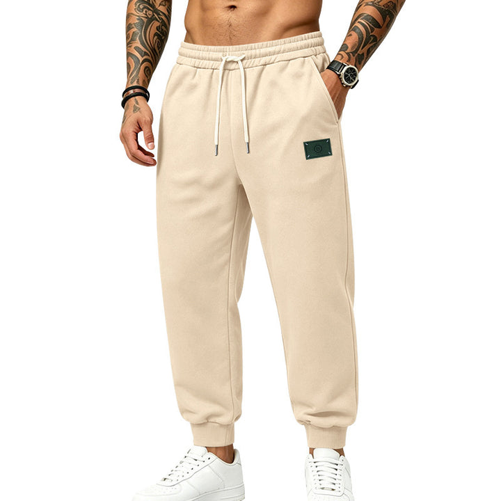 Herren lässig geschnittene Sweat-Jogginghose mit elastischem Bund, Kordelzug und Bündchen Echoarchiv