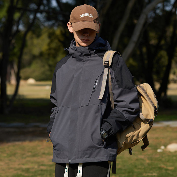 Damen zweilagige Softshell‑Outdoorjacke mit abnehmbarem Fleece‑Innenlayer und Kapuze Echoarchiv