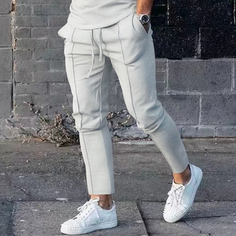 Herren Sportliche Freizeithose mit seitlichen Taschen und elastischem Bund Echoarchiv