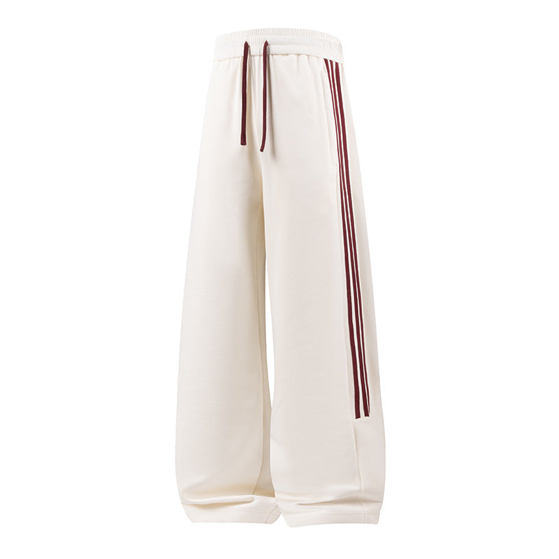 Damen Weite High-Waist Jogginghose mit markanten Seitenstreifen & Kordelzug Echoarchiv