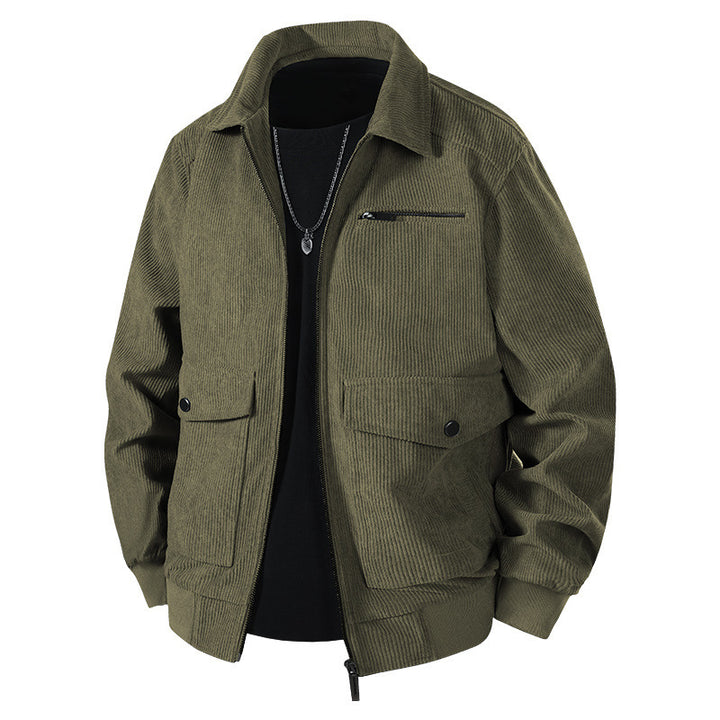 Herren Lässige Cordjacke mit praktischen Taschen Echo Archiv