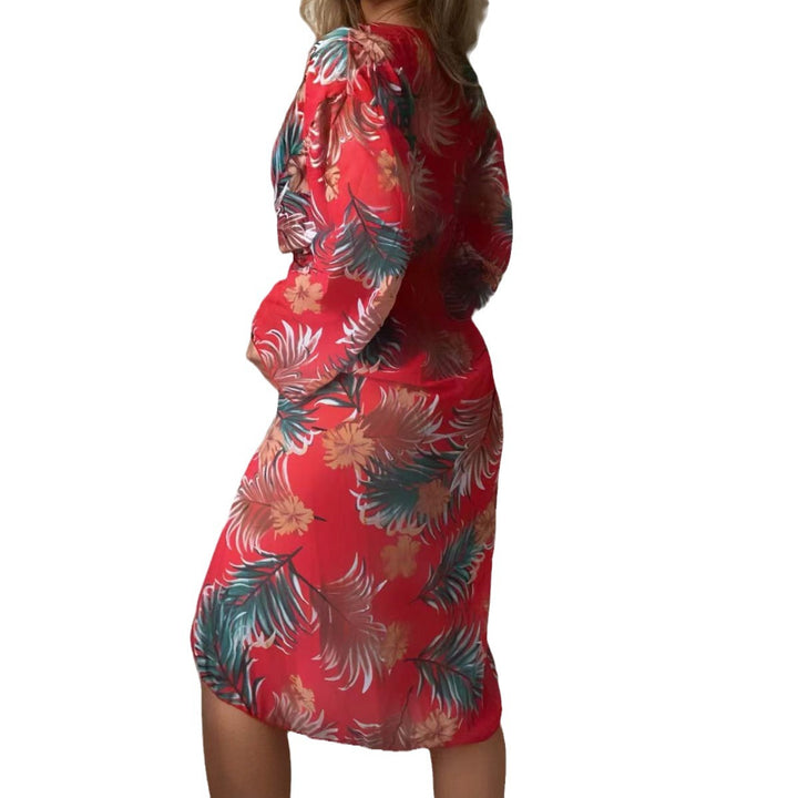 Damen luftiger Strandkimono mit floralen Motiven Echo Archiv