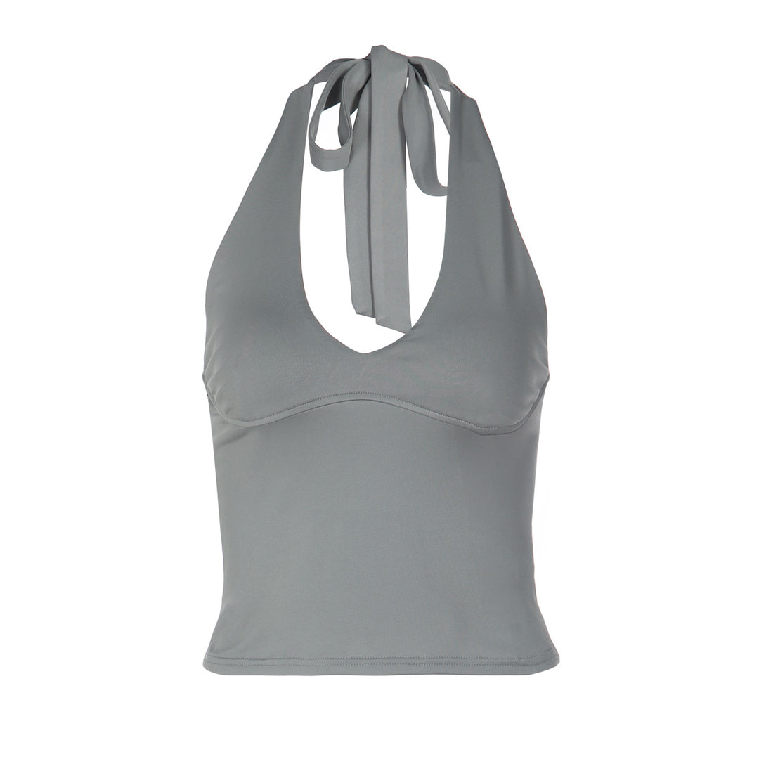 Damen Halterneck Crop-Top Echo Archiv