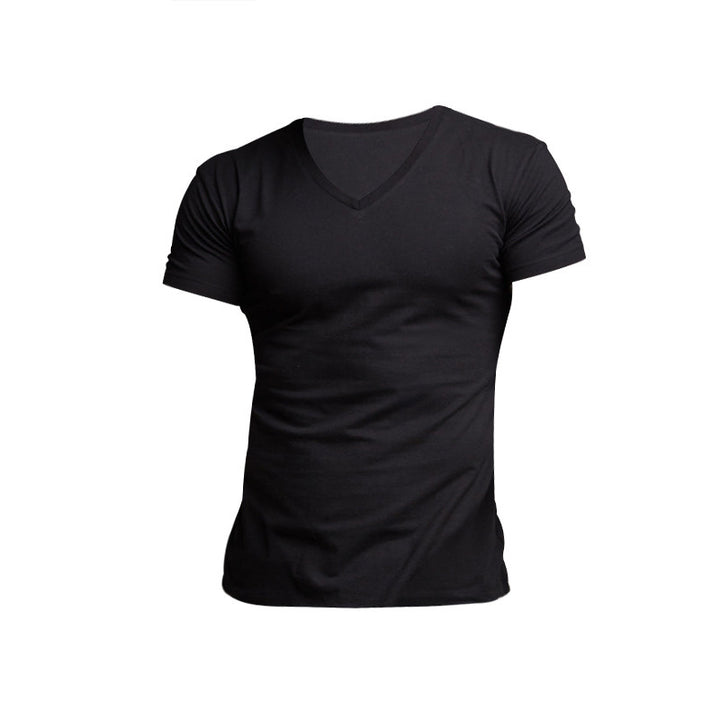 Herren V-Ausschnitt T-Shirt aus weichem Baumwollmix Echoarchiv
