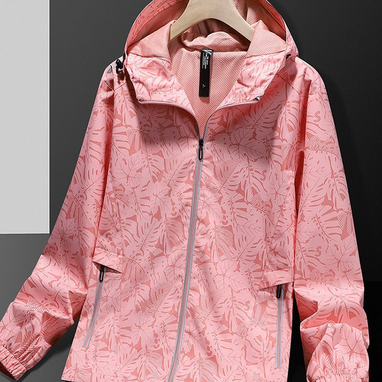 Damen Leichte Regenjacke mit verstellbarem Kapuzenverschluss Echo Archiv