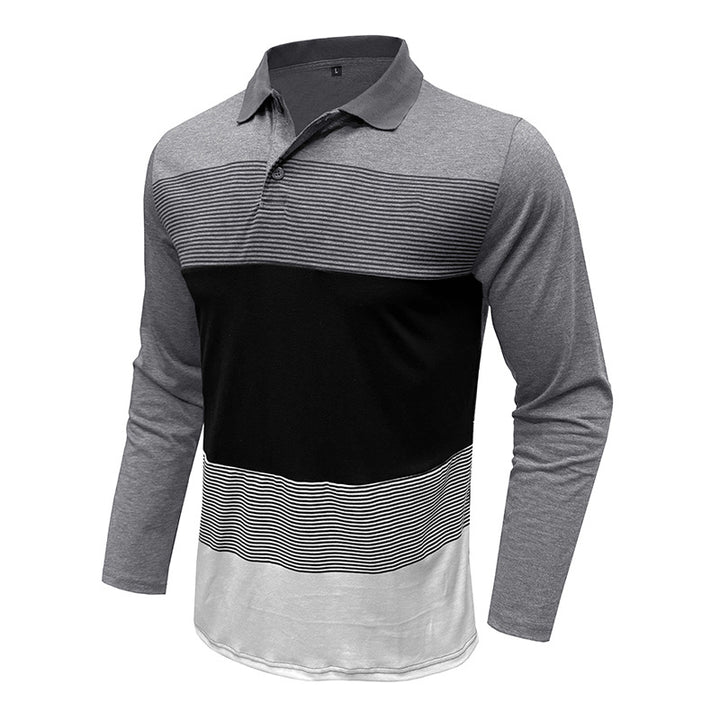 Herren Poloshirt mit stilvollem Farbblock-Design und atmungsaktiven Eigenschaften Echoarchiv