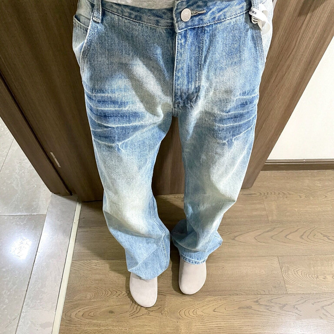 Herren Lässige Weitgeschnittene Jeans Echoarchiv 1788342483