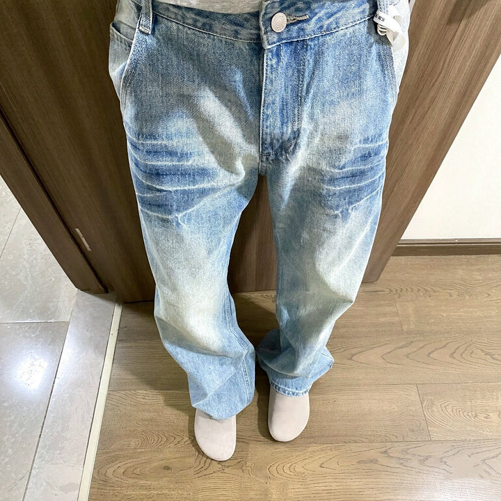 Herren Lässige Weitgeschnittene Jeans Echoarchiv 1788342483