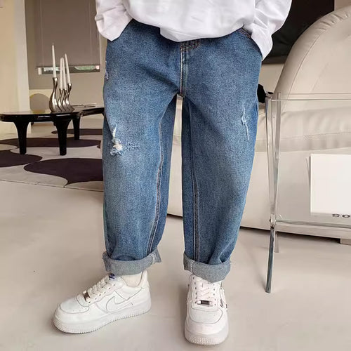 Unisex entspannte Baggy-Jeans mit Vintage-Optik Echo Archiv