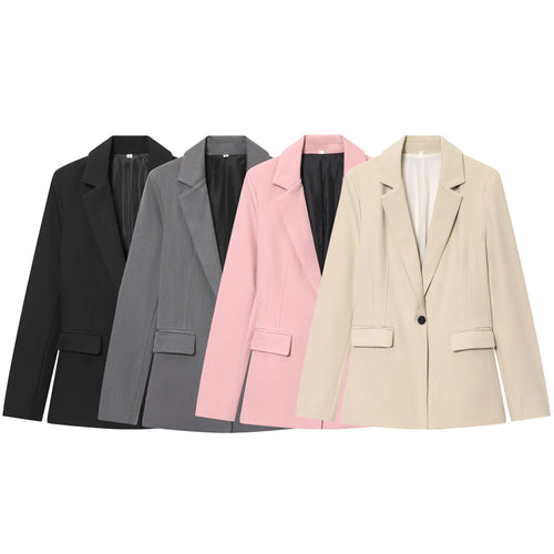 Damen nan schlanker Ein-Knopf Businessblazer mit Pattentaschen und definierter Schulterform Echo Archiv