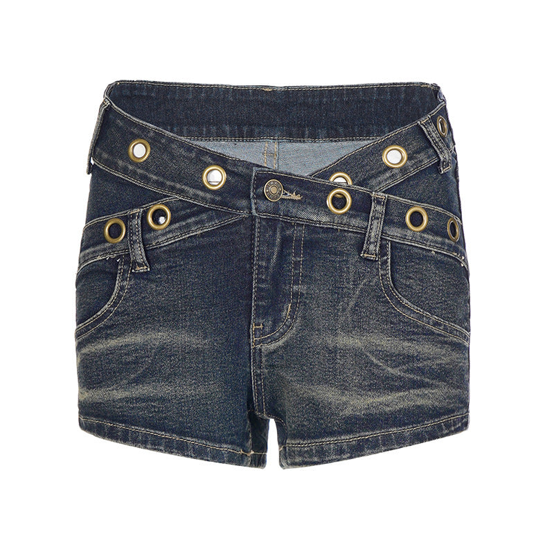 Damen Flared Jeans mit einzigartigen Knopfdetails und raffinierten Applikationen Echo Archiv