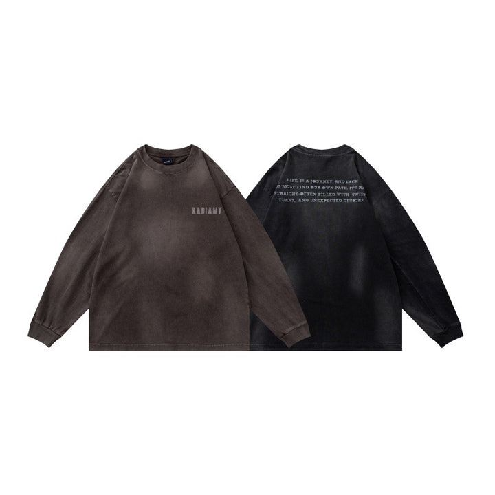 Unisex Oversize-Sweatshirt mit pigmentierter Waschung und dezentem Brustprint Echoarchiv