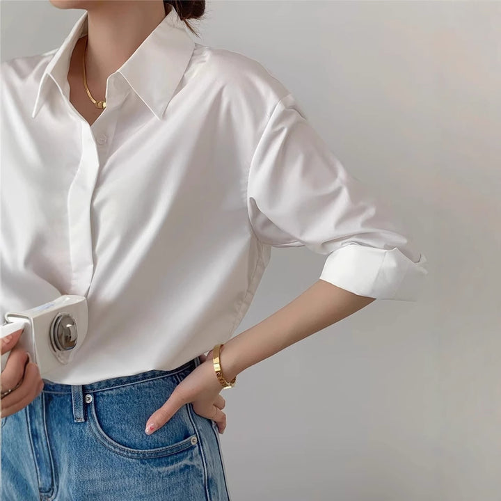 Damen Stilvolle Oversized Bluse Echoarchiv