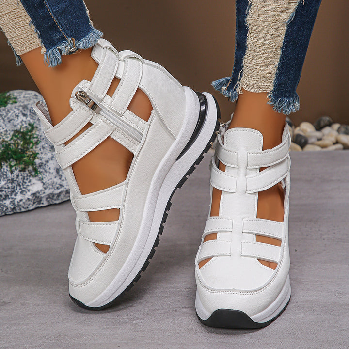 Damen Sportliche Plateau-Sandale mit geflochtenem Riemen und dämpfender Profilsohle – Sorelia