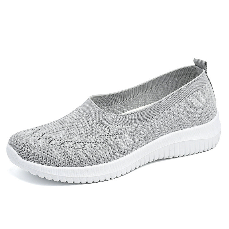 Damen nan nahtloser Strick-Ballerina-Slip mit sockenähnlichem Schaft, elastischem Einstieg und dämpfender Leichtlaufsohle Echo Archiv