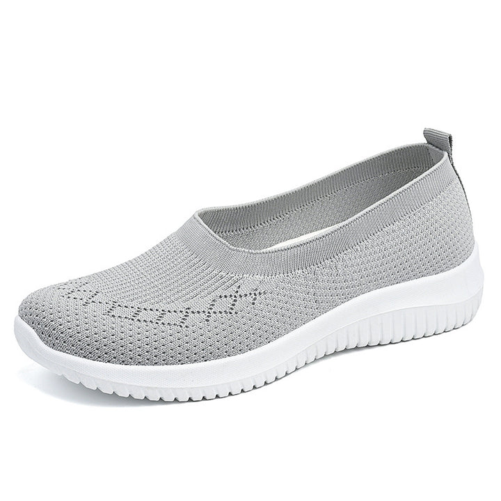 Damen nan nahtloser Strick-Ballerina-Slip mit sockenähnlichem Schaft, elastischem Einstieg und dämpfender Leichtlaufsohle Echo Archiv