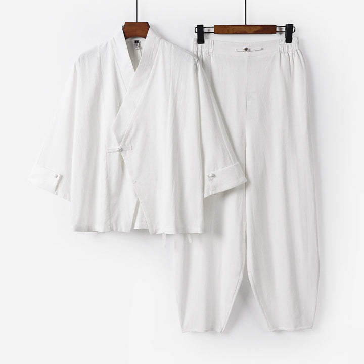 Herren Kimono-Jacken- und Haremshosen-Set Echoarchiv