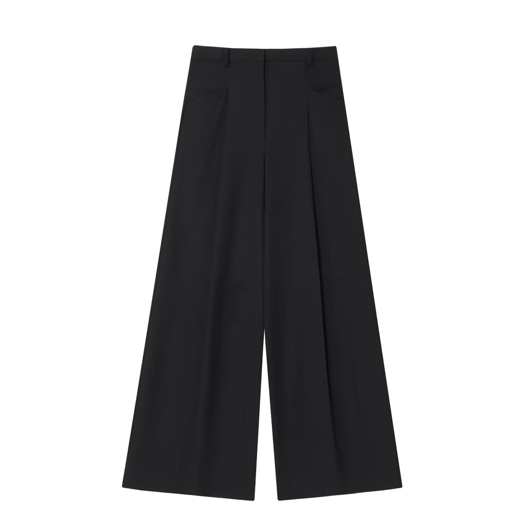Damen Hochtaillierte Culotte-Hose mit weitem Bein und Bügelfalte Echo Archiv