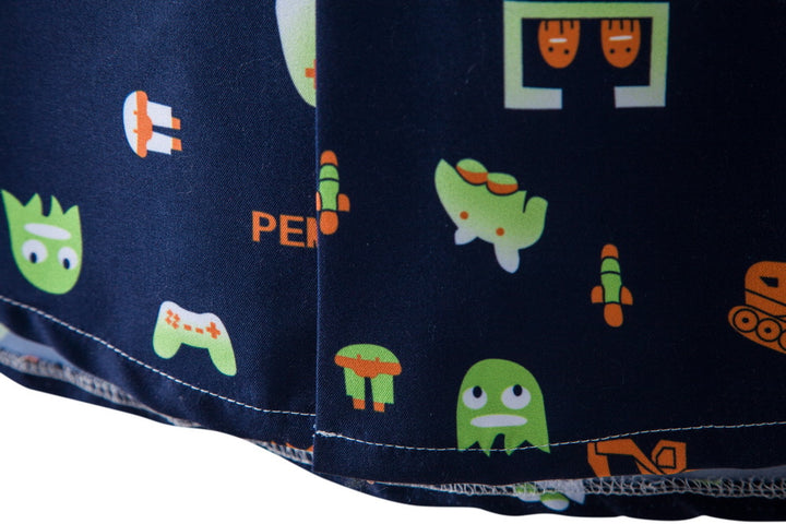 Herren Kurzarmhemd mit kreativem Retro-Design Echoarchiv