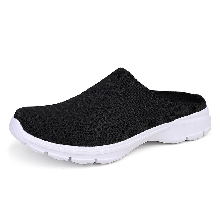 Damen nan gestrickter Schlupf-Clog mit stoßdämpfender EVA-Zwischensohle und ergonomischer Fersenstütze Echo Archiv
