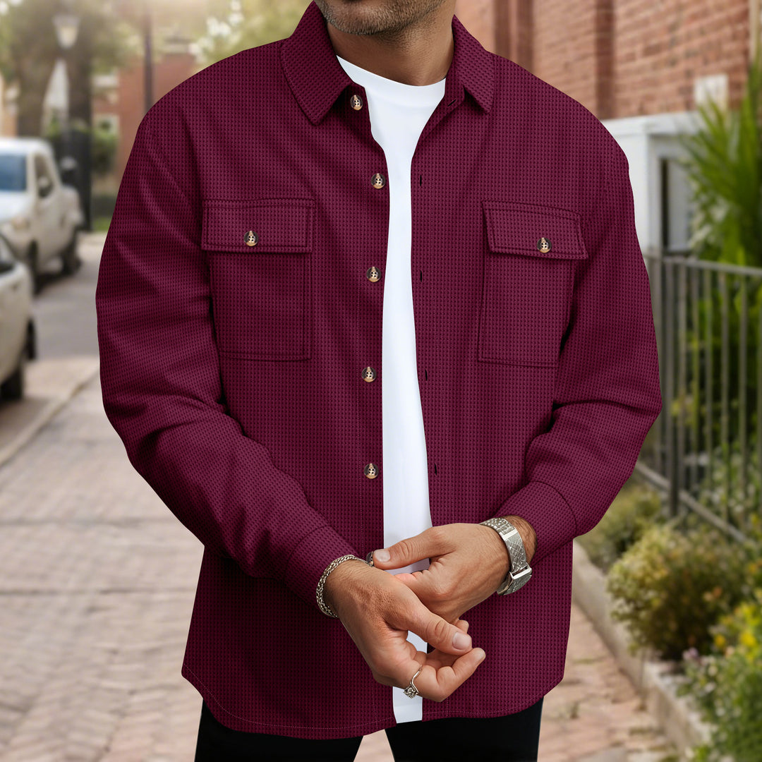 Herren Lite Overshirt mit strukturiertem Design und praktischen Brusttaschen Echoarchiv