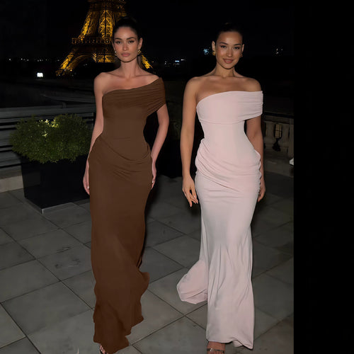 Damen Elegantes Wickelkleid mit asymmetrischem Oberteil und figurbetonendem Saum Echo Archiv