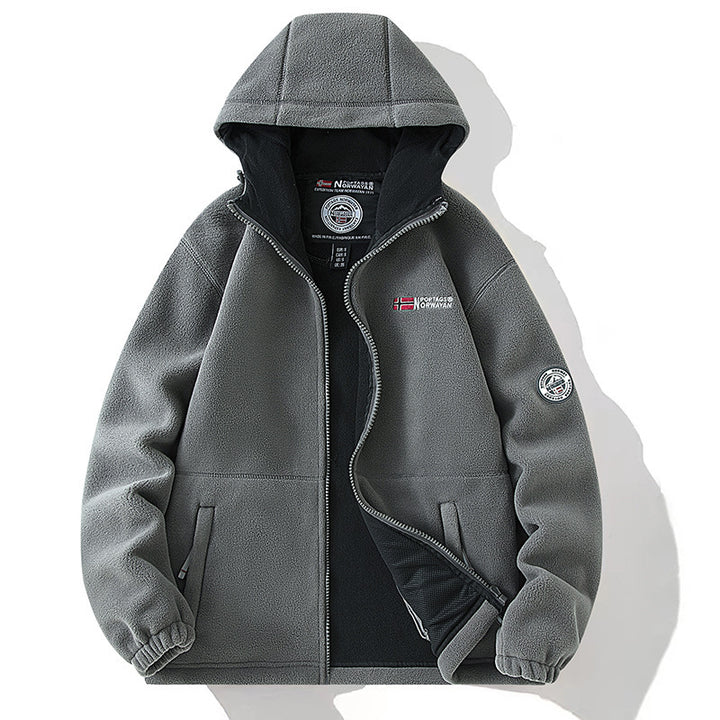 Unisex Kapuzen-Fleecejacke mit wärmender Mikrofleecefütterung und Reißverschluss Echo Archiv