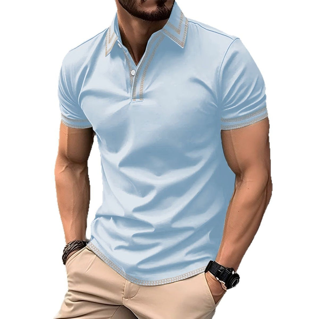 Stylisches Herren-Poloshirt mit trendigen Stickdetails Echoarchiv