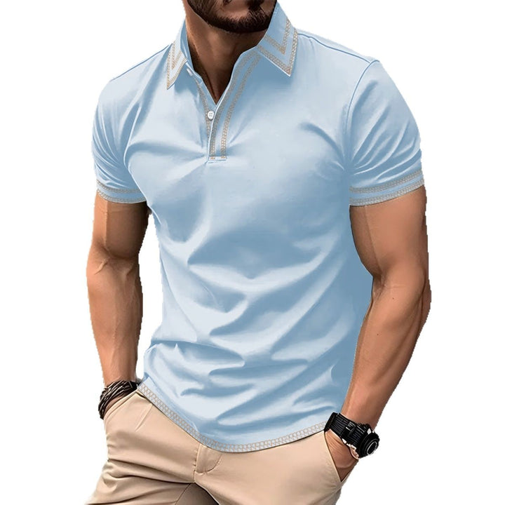 Stylisches Herren-Poloshirt mit trendigen Stickdetails Echoarchiv