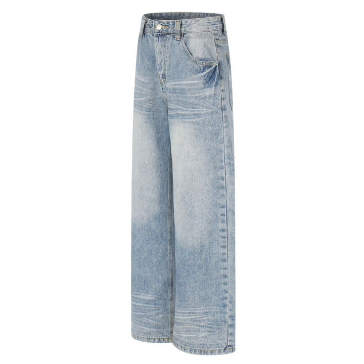 Damen Kurz geschnittene High‑Waist Culotte-Jeans mit weitem Bein, Retro‑Wash und softer Denimqualität Echo Archiv