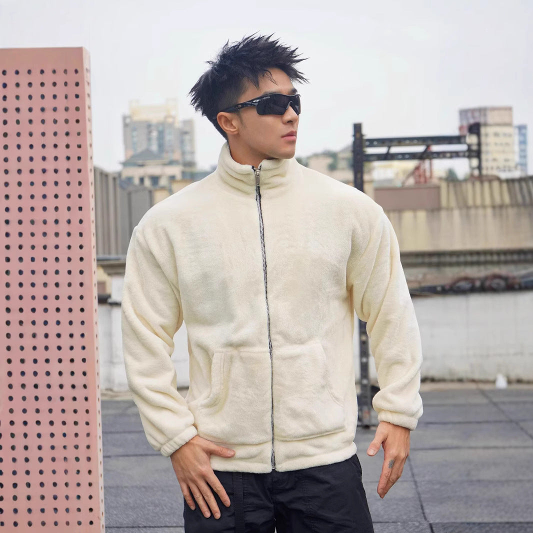 Herren Fleecejacke mit hohem Kragen und weichem Futter Echoarchiv