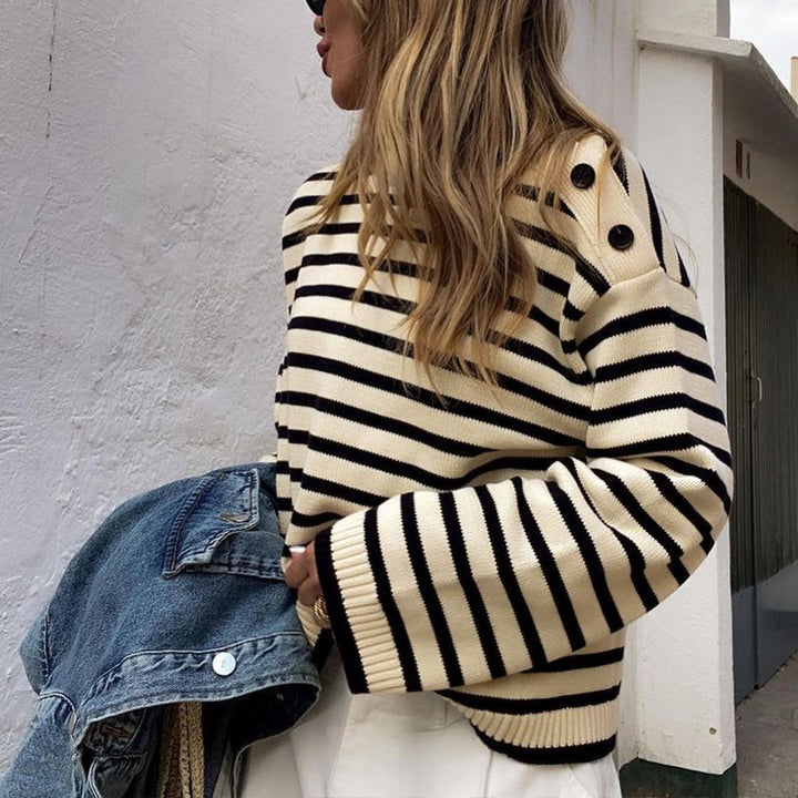 Damen Lässiger Pullover mit Streifen Echo Archiv