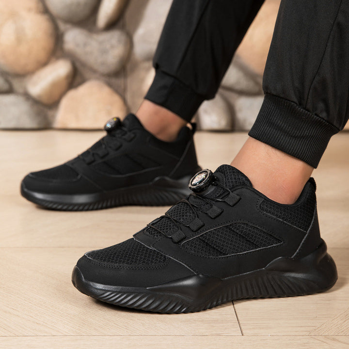 Herren Sportlicher Mesh-Oberflächen Sneaker mit Drehverschluss-Schnürsystem und stoßdämpfender Leichtsohle Echoarchiv