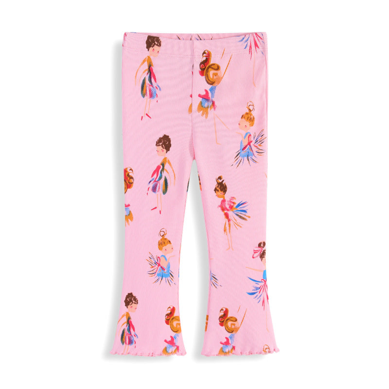 Mädchen Leggings mit buntem Ballerina-Design Echo Archiv