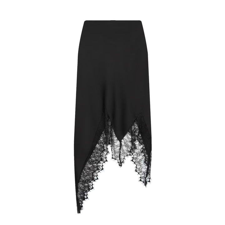 Damen Maxi-Rock mit asymmetrischer Spitzenbesatz und elegantem Saum Echo Archiv